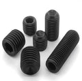 15Pcs M4-0.7x25mm Black Hex Socket Set Screw Grub Screws,Headless Cup Point,Flat Point Grub Bolt,Internal Hex Drive,Alloy Steel,Grade 12.9 Carbon Steel,for Towel Rack Door Knob - size: M4-0.7x25(15)