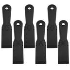 6 PCS Plastic Putty Knife Set, Flexible Black Filler Scraper Tools, Wall Scraper Accessory for Wall Repair and Patching