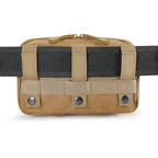 FRTKK Tactical Molle Admin Pouch Utility Laser Cut EDC Tool Pouch Bag Horizontal Modular Pouches Include US Flag Patch and Keychain - color: Tan