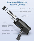 Automatic Door Closer for Home or Commercial, Heavy Duty Door Slower Closer No Slam, Hydraulic Door Soft Closer with Hold Open, Self Closing Mechanism for Ensure Smooth and Secure,Small - size: Small, style: JetBlack