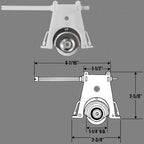 Sliding Screen Door Roller Assembly - style: 2 Pack Lower Rollers