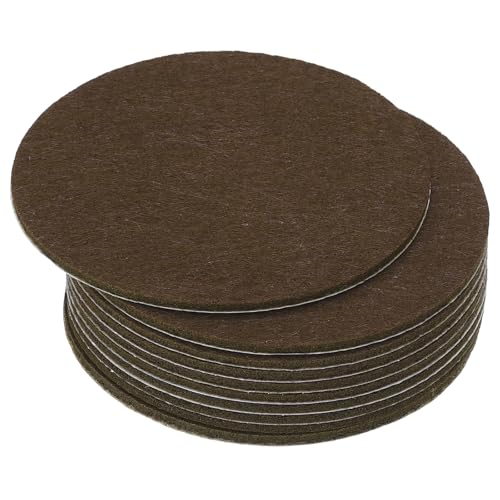 PATIKIL 6.5 Inch Diameter Lamp Base Felt, 10Pack 2mm Thickness Round Soft Adhesive Non-Slip Anti-Scratch Backed Felt for Lamp Furniture DIY Craft, Coffee - color: Coffee, size: 6.5 Inch