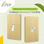 TG Mid-Size Screwless Toggle Light Switch Cover Plate, 1 Pack, White - color: Gold, size: 1 Gang