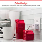 GE Outlet Extender, 3 Outlet Multi Plug Wall Power Splitter - size: 1 Pack