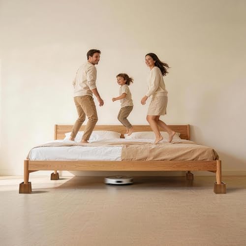Wooden Bed Risers 5 Inch Heavy Duty, Support 2500 lbs, Brown - color: Retro Brown, size: 5"H(Inner 4"H)