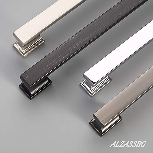 Alzassbg Polished Chrome Cabinet Pulls and Handles 10 Pack, AL3061CP - color: Polished Chrome, size: 5" Hole Center