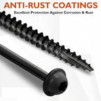Frienda 2 Pound White Cabinet Screws Bulk #8x3'' Approx. 192pcs - color: Black, size: #8x3 Inch