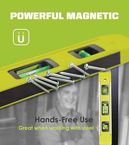 Level & Tool Magnetic Aluminum Reinforced Torpedo Level, 9 inches, Green, 1PCS