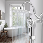 Hibbent All Metal cUPC Certified Shower Head, 10'' Rainfall Shower Head - color: Chrome, style: Round 10''