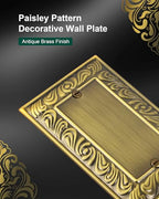 2-Pack Paisley Pattern Blank Outlet Cover Wall Plate,Metal Switch Plates - style: 1 Blank 2PK