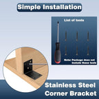 25PCS L Brackets, 2" 304 Stainless Steel Brackets, Black - size: 25PCS-2'' L Brackets