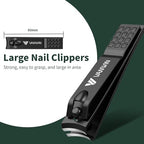 German Nail Clippers for Men VANWIN Nail Clipper Set 4-Pack Ultra Sharp, Matte Stainless Steel Fingernail & Toenail Clippers with Glass Nail File, Nail Cutter Stocking Stuffers for Men Women Black - size: 4-Pack
