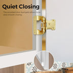 30 Pack 15 Pair Gold Cabinet Hinges, 1/2" Semi Wrap Kitchen Hinges - color: Gold, size: 1/2" Semi Wrap