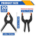 20 Pack 4.5 inch Plastic Spring Clamps, Backdrop Clips - size: 4.5in-20P