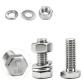 30 Sets 1/4-20x3/4 Bolt and Nut Set, Flat & Lock Washers Included,120PCS - size: 1/4x3/4"-30sets