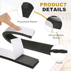 uxcell Weather Stripping Door Seal, 1-3/16" x 3/8" x 6.5 Ft Adhesive Foam Tape Seal Soundproof Insulation Strips for Door Frame Window Gaps (1 Roll, 6.5 Feet) - size: 1-3/16" x 3/8" (6.5 Ft)