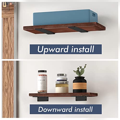 Starunder 10 Inch Floating Shelf Brackets,8 Pack L‑Shape Shelf Supports - size: 10 Inch
