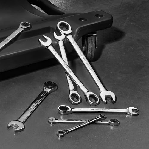 DURATECH 7/16" Ratcheting Combination Wrench, SAE - size: 7/16"