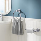 FORIOUS Toilet Paper Holder and Towel Ring Set, Bathroom Accessories Set - color: Chrome