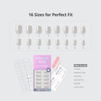 BTArtbox Press On Nails, Vanilla Glazed, Short Square, White Chrome, 32Ct - color: A-Vanilla Glazed
