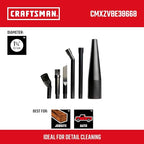 CRAFTSMAN CMXZVBE38668 1-1/4 in. 6-Piece Micro-Cleaning Vac Attachment Kit - size: Micro-Cleaning Kit