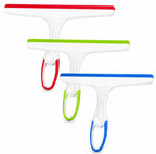 Shower Squeegee for Glass Doors, 3pcs Bathroom Squeegee for Shower Glass - color: 3pcs-blue/Green/Red