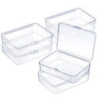 Jetec 6 Pieces Small Clear Plastic Storage Box, 4.5 x 3.3 x 1.2 Inch - size: 4.5 x 3.3 x 1.2 Inch