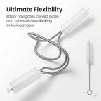 Flexible Drain Clog Remover Brush Single Head Extended Reach Cleaning Tool for Bathroom Kitchen and Sink Drains White - color: White, size: Medium