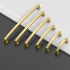 Amerdeco 10 Pack Brushed Gold Cabinet Pulls 10 Inch(254MM) Hole Center Gold Drawer Pulls Cabinet Hardware Kitchen Cabinet Handles for Bathroom Dresser Pulls ZH0009 - color: Brushed Gold, size: 10" hole center