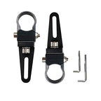 Universal-Fit 360° Adjustable 1.0" Tubular Clamp Light Mounts for Offroad LED Light Bar Easy Positioning on Trucks & SUV Tube Surface, High-Grade Light Weight Aluminum, Black Sleek Finish, 2 PCS Set - size: 1"(25mm)