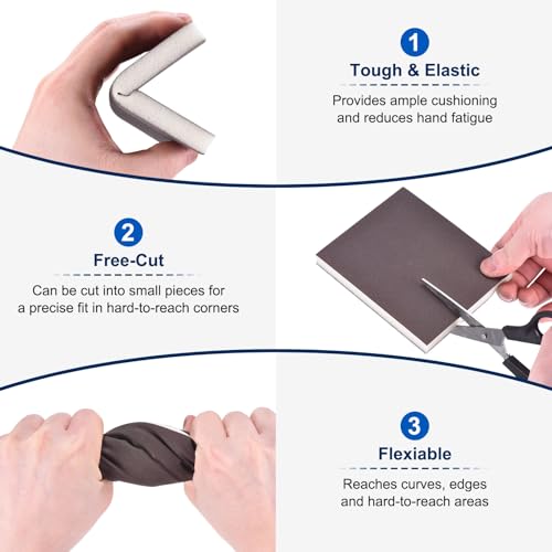 8Pcs 240Grit Double-Sided Sanding Sponges, Washable & Reusable - size: 240Grit