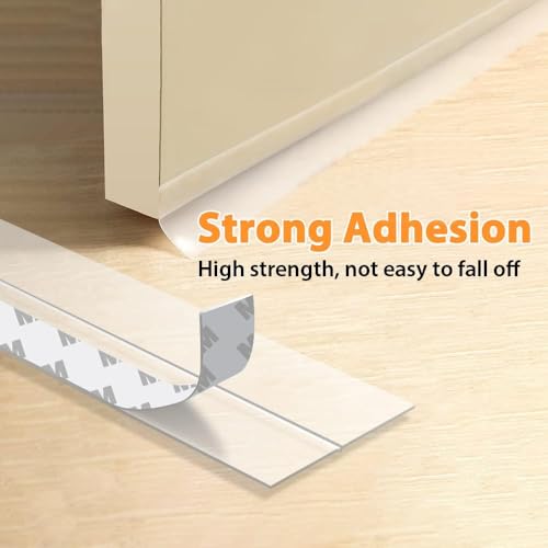 28.9 Ft Weather Stripping Door Seal Strip Tape,Silicone Draft Stopper,Self Adhesive Shower Door Bottom Seal, Insulation Strip for Frame Windows and Glass Gaps (Transparent, 35mm) - size: 1.4 in x 28.9 ft