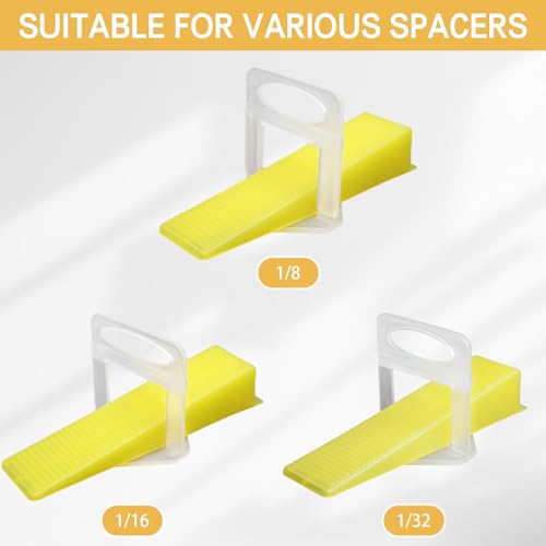 Storystore 200pcs Reusable Tile Wedges for 1/8", 1/16", 1/32" Tile Spacers - size: 200
