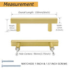 Goldenwarm 10 Pack 3-3/4 Inch Gold Cabinet Handles Brass Kitchen Pulls - color: Gold, size: 3-3/4 Inch Hole Center