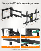 FORGING MOUNT Corner TV Wall Mount for Most 37-75 Inch TVs up to 99lbs - size: Fits 37"-75" TVs
