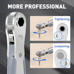 TUXIYA 30in1 Right Angle Screwdriver, 36-Tooth Mini Ratchet Wrench