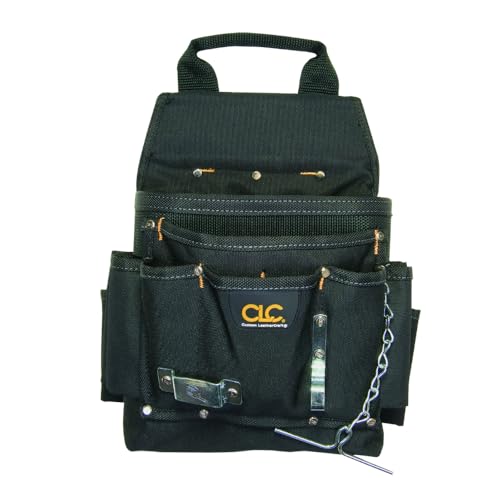CLC Custom Leathercraft 5505 Professional Electrician's Tool Pouch, Ballistic Poly, 12Pocket , Black