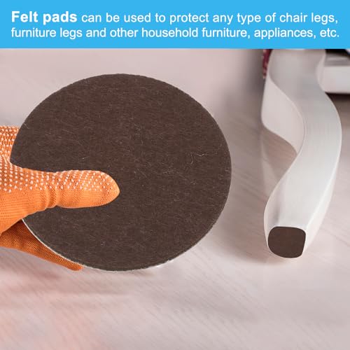 PATIKIL 11 Inch Diameter Lamp Base Felt, 10Pack 2mm Thickness Round Soft Adhesive Non-Slip Anti-Scratch Backed Felt for Lamp Furniture DIY Craft, Coffee - color: Coffee, size: 11 Inch