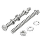 15 Sets 1/4-20x3-1/4 Bolt and Nut Set, Flat & Lock Washers Included,60PCS - size: 1/4-20x3-1/4" 15sets