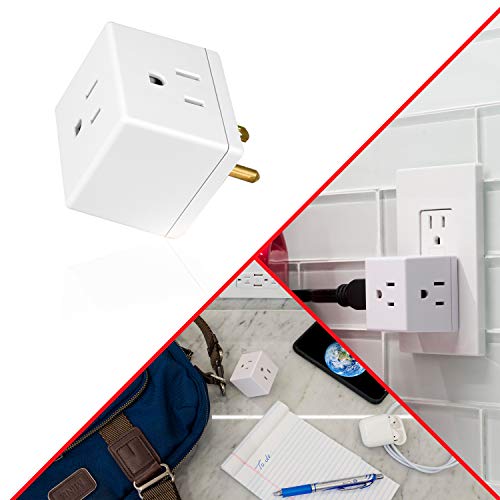 GE Outlet Extender, 3 Outlet Multi Plug Wall Power Splitter (Pack of 5) - size: 5 Pack
