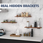 Starunder 12 Inch Floating Shelf Brackets,8 Pack L‑Shape Shelf Supports - size: 12 Inch