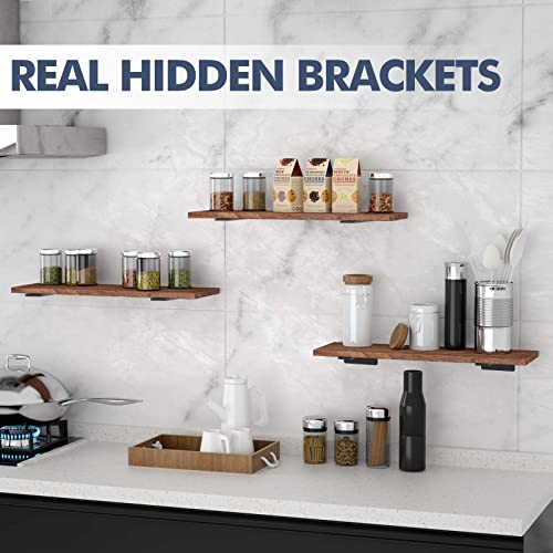 Starunder 10 Inch Floating Shelf Brackets,8 Pack L‑Shape Shelf Supports - size: 10 Inch