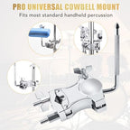 L-Rod Cowbells Cymbal Clamp, Heavy-Duty Cowbell Extension Arm Clip