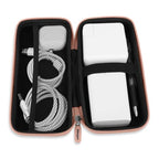 iMangoo Travel Essential Electronics Organizer Charger Case Carrying Pouch - color: Rose Gold, size: Large