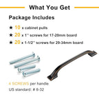 Oil Rubbed Bronze Cabinet Pulls 3-3/4 Inch Drawer Pull 10 Pack 8222 - color: Oil Rubbed Bronze, size: 3-3/4 Inches, style: 10 Pack Arch Pull
