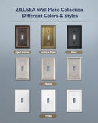 Switch Plates Outlet Covers, 1-Pack Metal Wall Plate, Aged Bronze - color: Aged Bronze, size: 1 Toggle/1 Blank 1PK