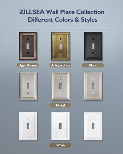 Switch Plates Outlet Covers, 2-Pack Metal Wall Plates, Aged Bronze - color: Aged Bronze, size: 2 Toggle 2PK