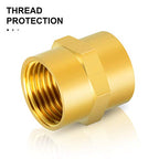 GASHER 8PCS Brass Pipe Fitting Hex Coupling Kit 1/8 inch 1/4 inch 3/8 inch 1/2 inch - style: Hex Coupling Kit（8Pcs）
