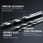 Brad Point Drill Metric 3mm-13mm (1/8"-33/64"), 15 Pcs - size: 15Pcs 3-13mm (1/8"-33/64")