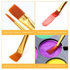 Acrylic Paint Brush Set, 1 Packs / 10 pcs Watercolor Brushes Painting Brush - size: 10pcs-2-blue